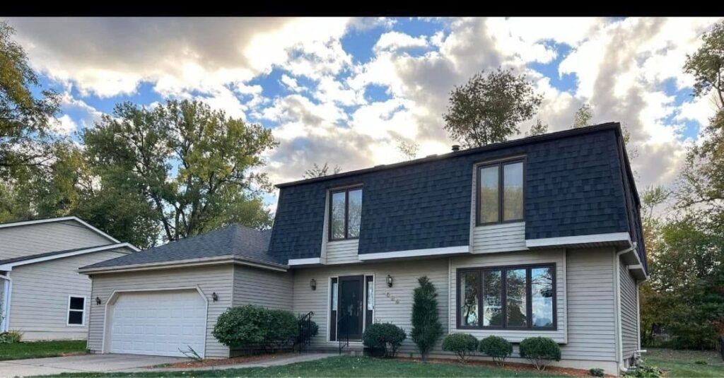 Mansard roof replacement completed by Hutch Unlimited Roofing, Iowa