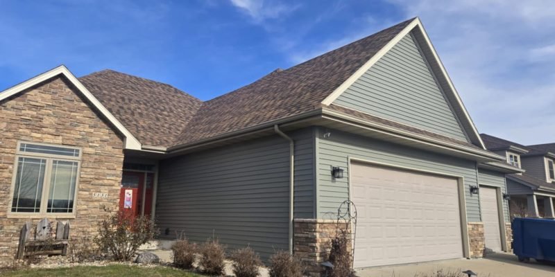 Completed roof replacement on a Central Iowa home