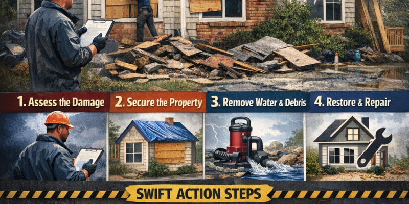 Emergency Storm Damage Restoration: 4 Steps to Fast Recovery